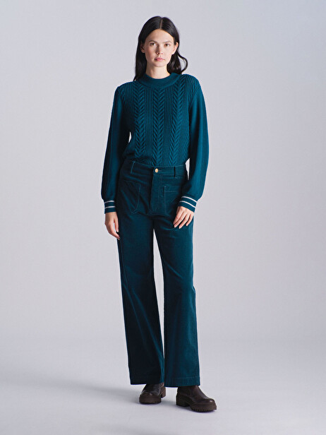 PANTALON BLULON  Bleu petrole , Prêt-à-porter Bensimon