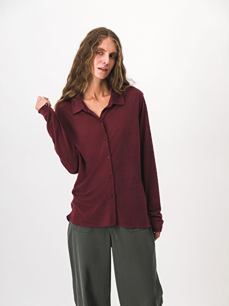 CHEMISE CYLENA  Aubergine , Prêt-à-porter Bensimon