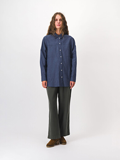 CHEMISE MORGANE  Indigo , Prêt-à-porter Bensimon