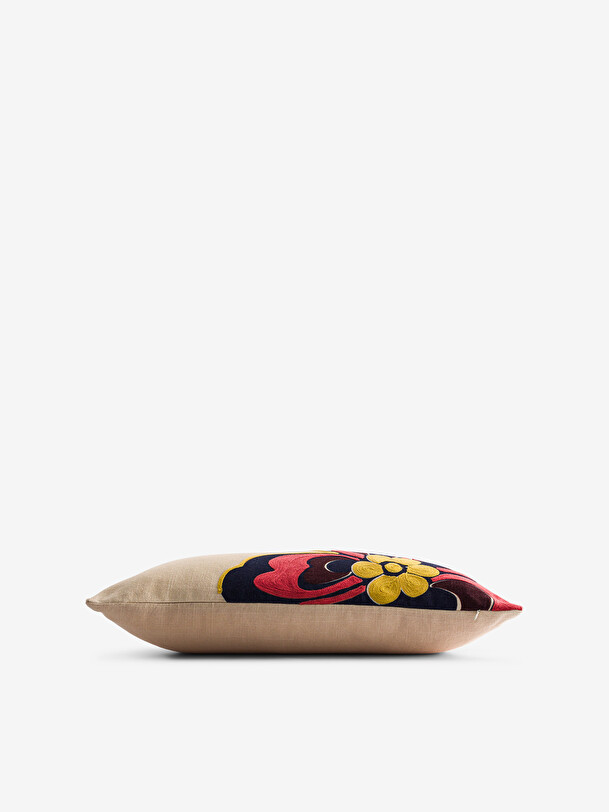 COUSSIN FLOWER 30x50 ECRU Ecru , Maison Bensimon