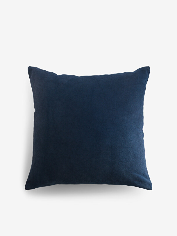 COUSSIN UNI COTON FLAMME PETROLE 45x45 Bleu petrole , Maison Bensimon