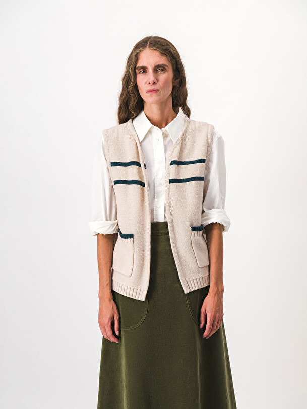 GILET MARCEL  Ecru , Pr&ecirc;t-&agrave;-porter Bensimon
