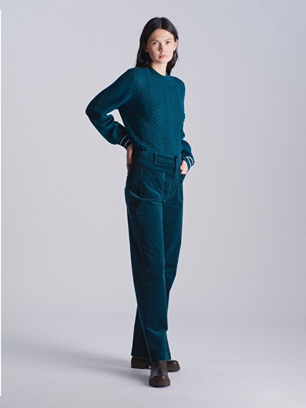 PANTALON BLULON  Bleu petrole , Pr&ecirc;t-&agrave;-porter Bensimon