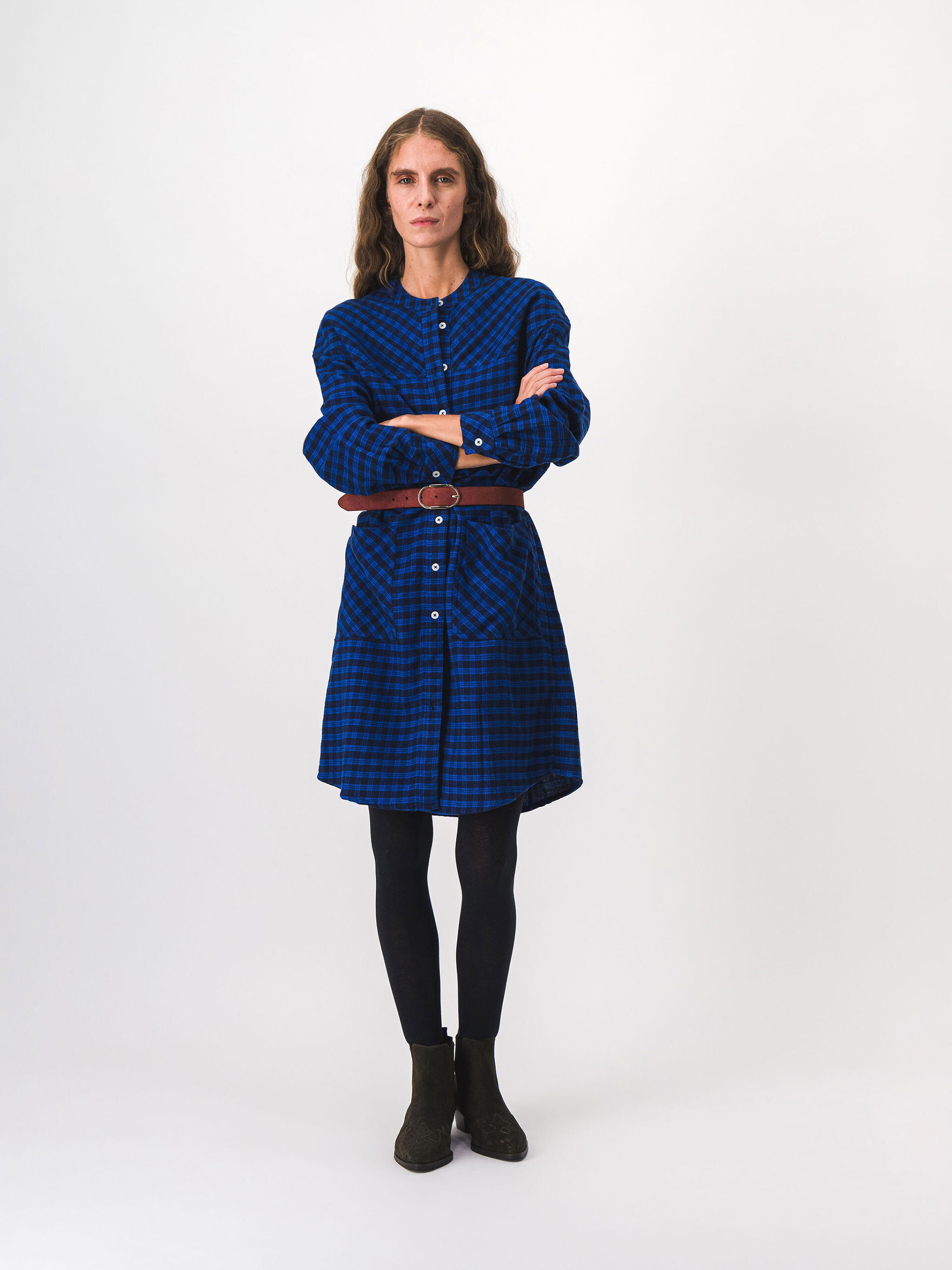 ROBE MARTHE ML  Carreaux , Pr&ecirc;t-&agrave;-porter Bensimon