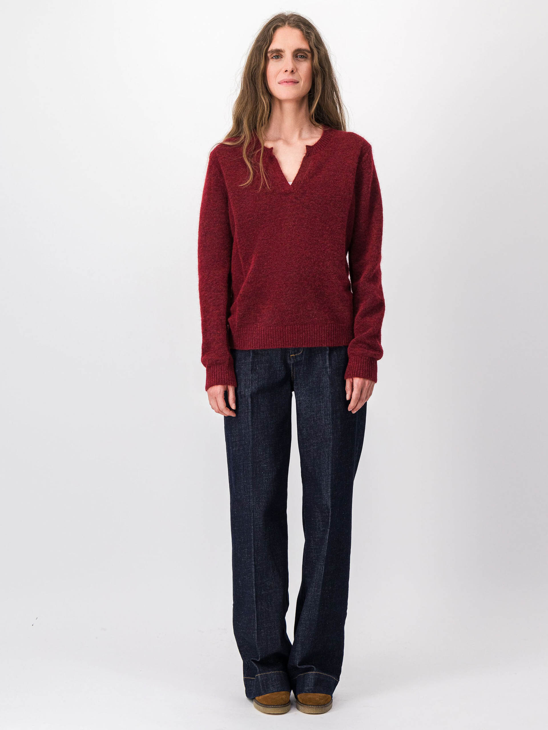 PULL MARCEAU  Brique , Pr&ecirc;t-&agrave;-porter Bensimon