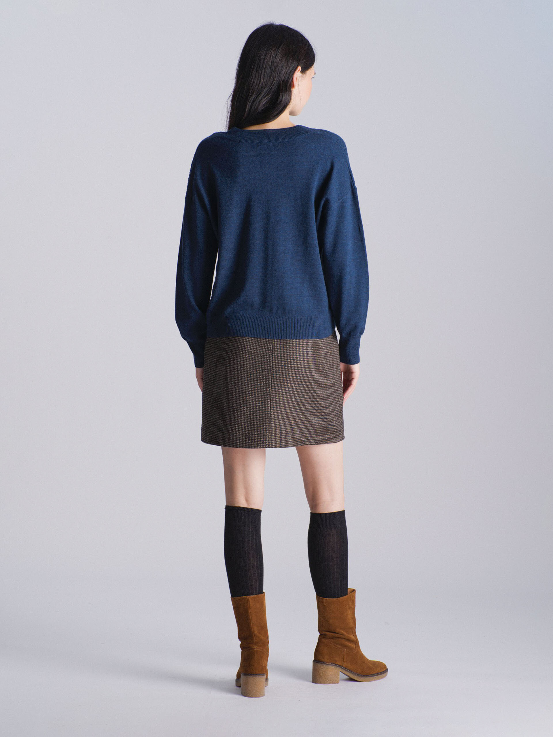 PULL MATHEO  Indigo , Pr&ecirc;t-&agrave;-porter Bensimon