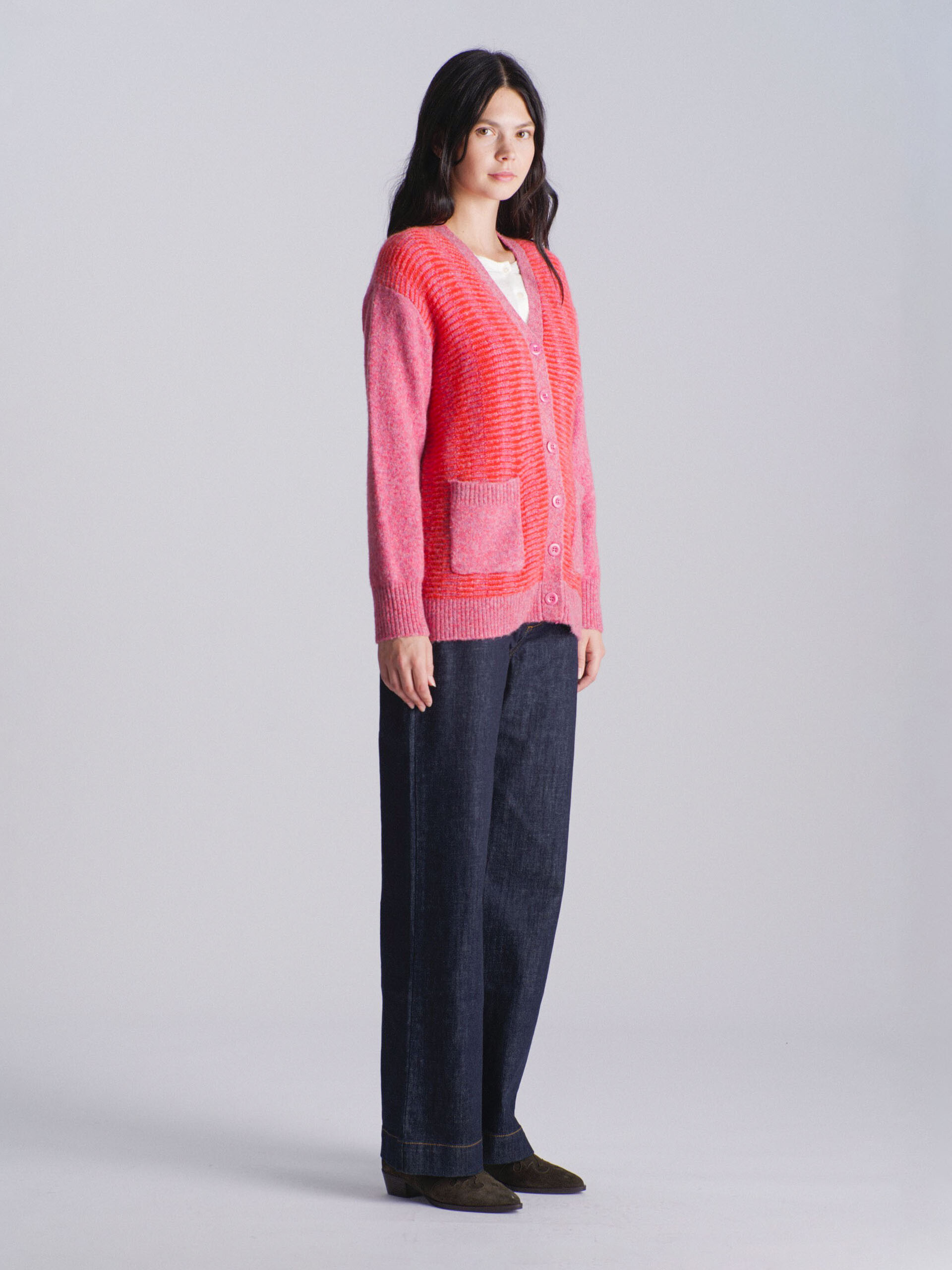 GILET KURTO  Framboise , Pr&ecirc;t-&agrave;-porter Bensimon