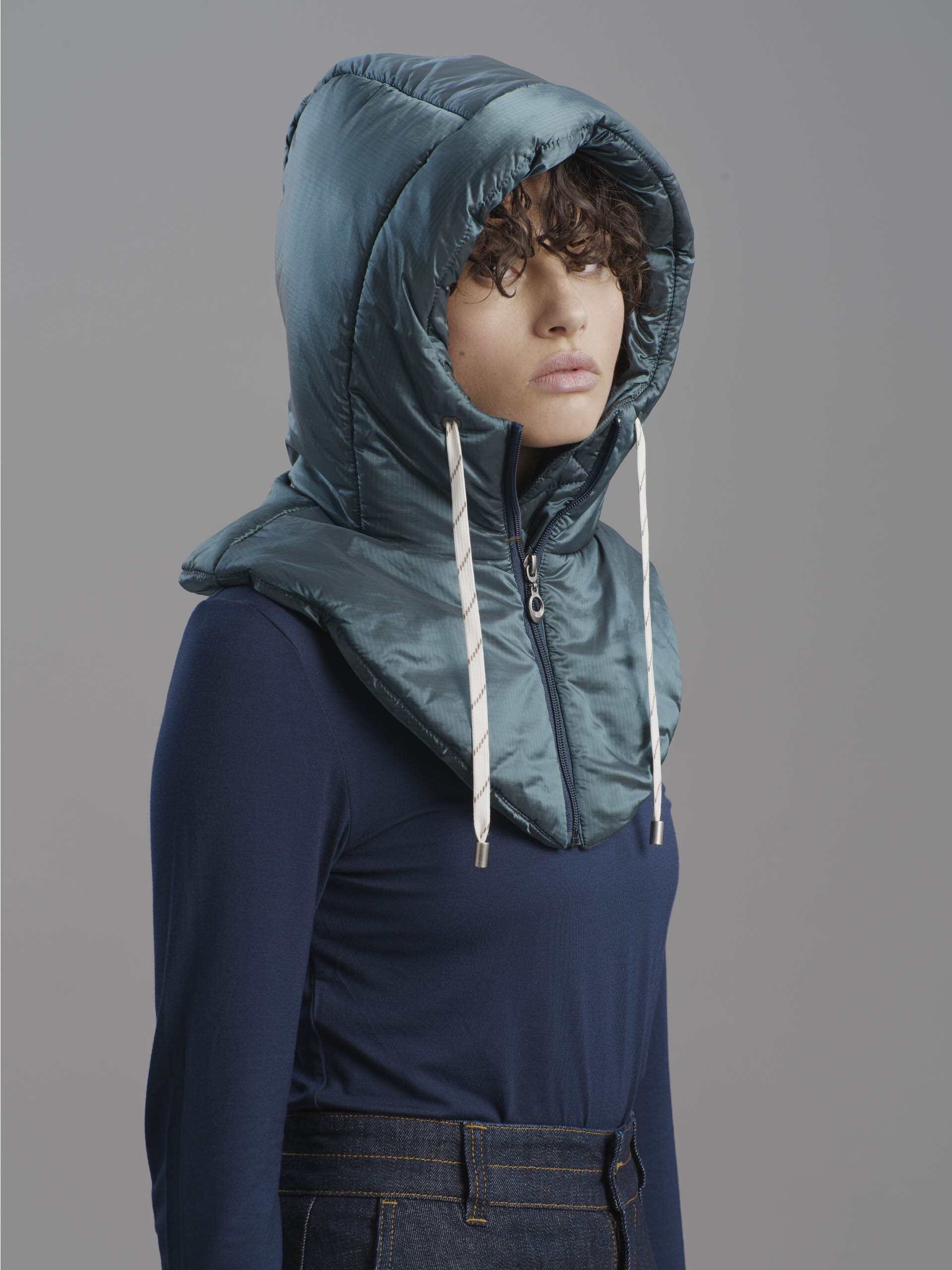 CAPUCHE MADIE  Bleu canard , Pr&ecirc;t-&agrave;-porter Bensimon