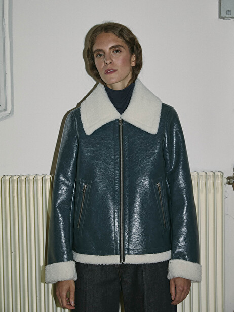BLOUSON KRISTOFER  Bleu petrole , Prêt-à-porter Bensimon