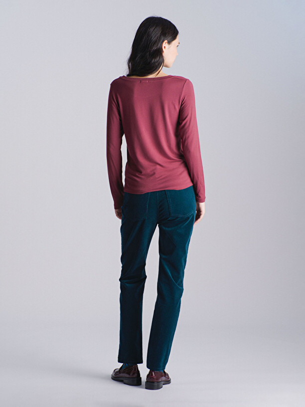 TEE SHIRT MYRIS  Aubergine , Pr&ecirc;t-&agrave;-porter Bensimon