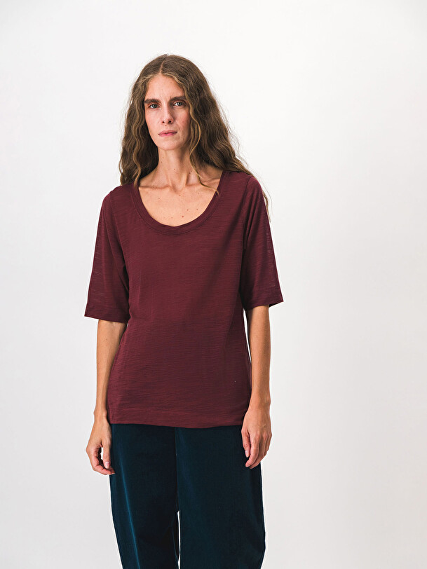 TEE SHIRT MALORY  Aubergine , Pr&ecirc;t-&agrave;-porter Bensimon