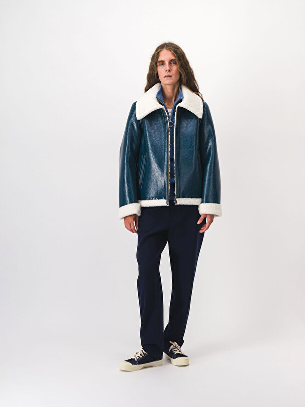 BLOUSON KRISTOFER  Bleu petrole , Pr&ecirc;t-&agrave;-porter Bensimon