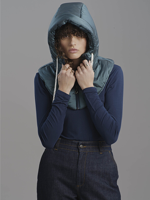 CAPUCHE MADIE  Bleu canard , Pr&ecirc;t-&agrave;-porter Bensimon