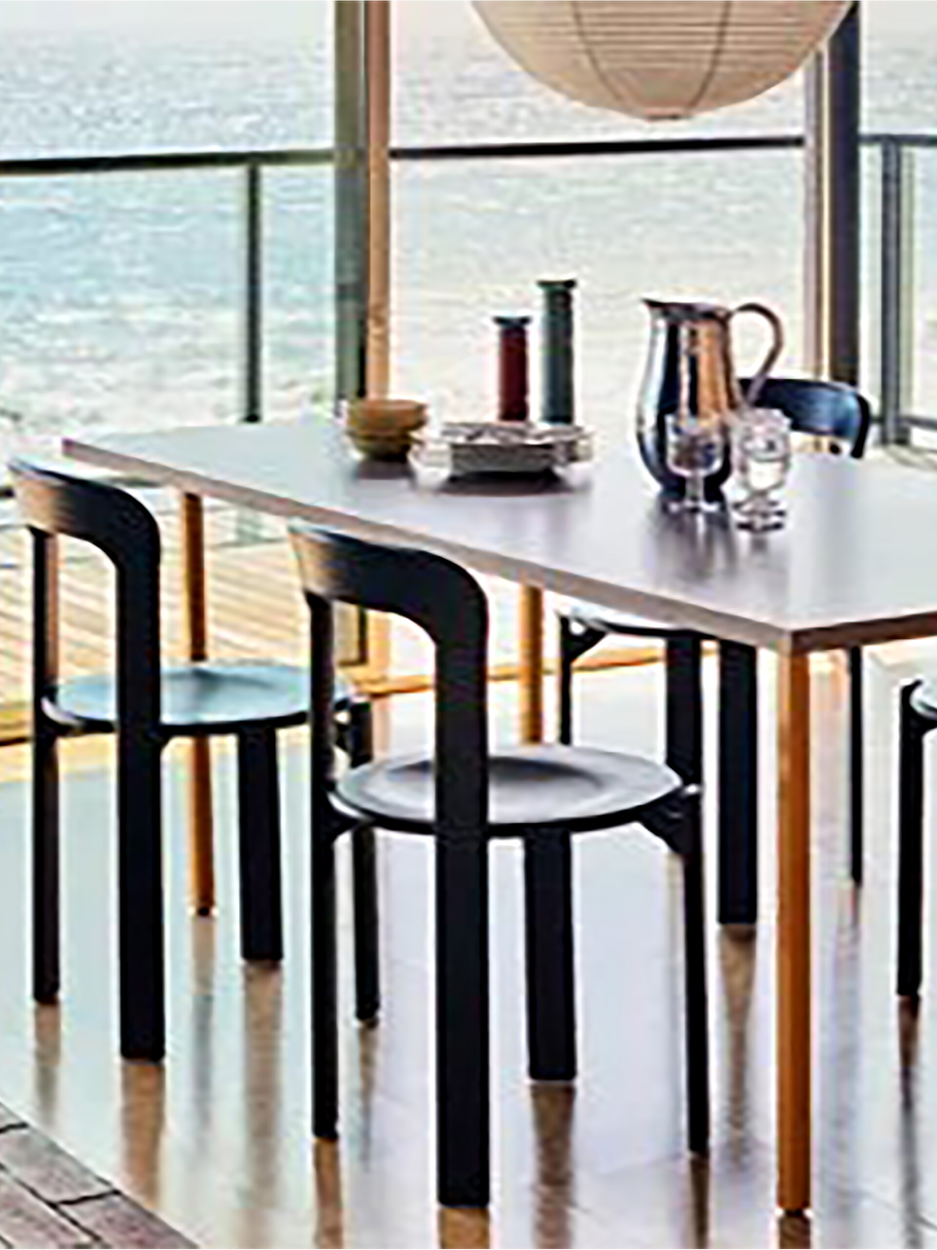 TABLE RECTANGULAIRE TWO-COLOUR MULLER VAN SEVEREN GRIS PIED OCRE L200CM - HAY  Ocre , Maison Bensimon