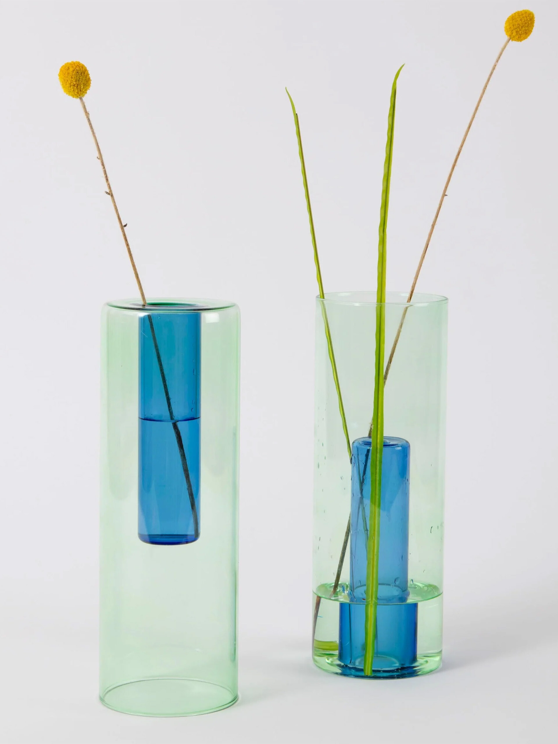 GRAND VASE REVERSIBLE VERT/BLEU - BLOCK ... Vert , Maison Bensimon