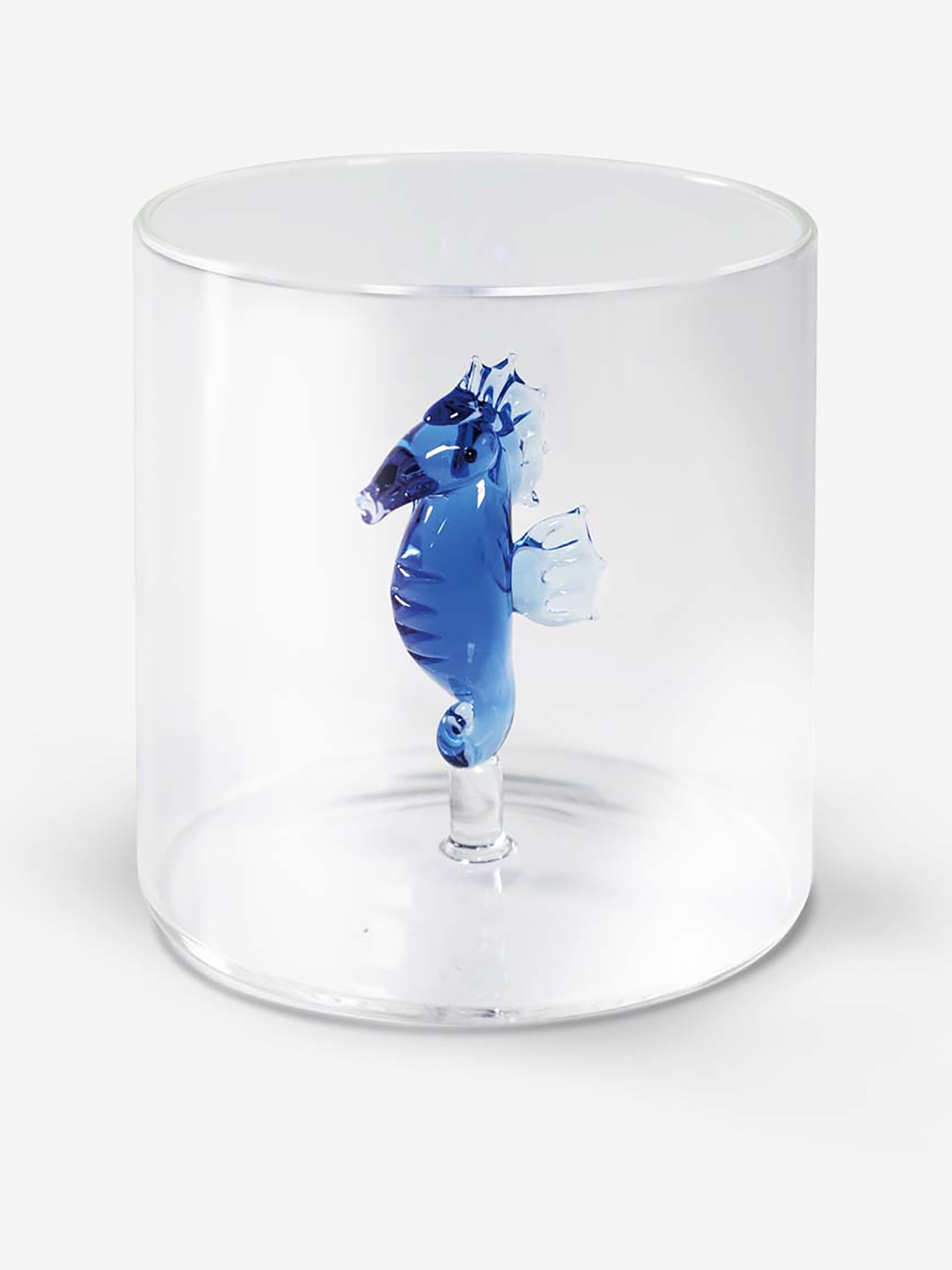 VERRE FIGURINE HIPPOCAMPE - WD Lifestyle EasyLife  Bleu , Maison Bensimon