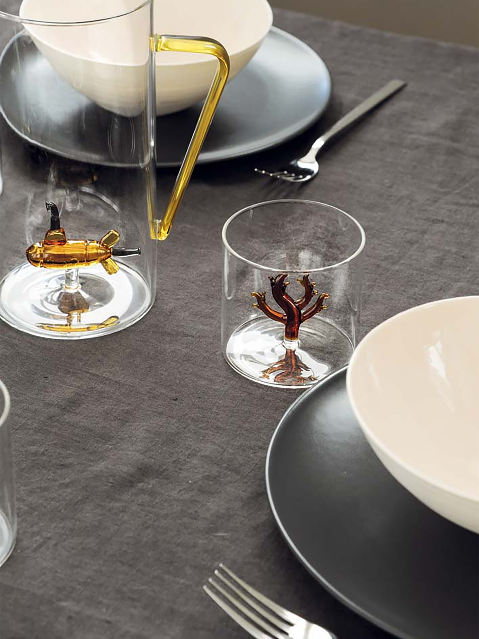 VERRE FIGURINE CORAIL - WD LIFESTYLE EASYLIFE  Orange , Maison Bensimon