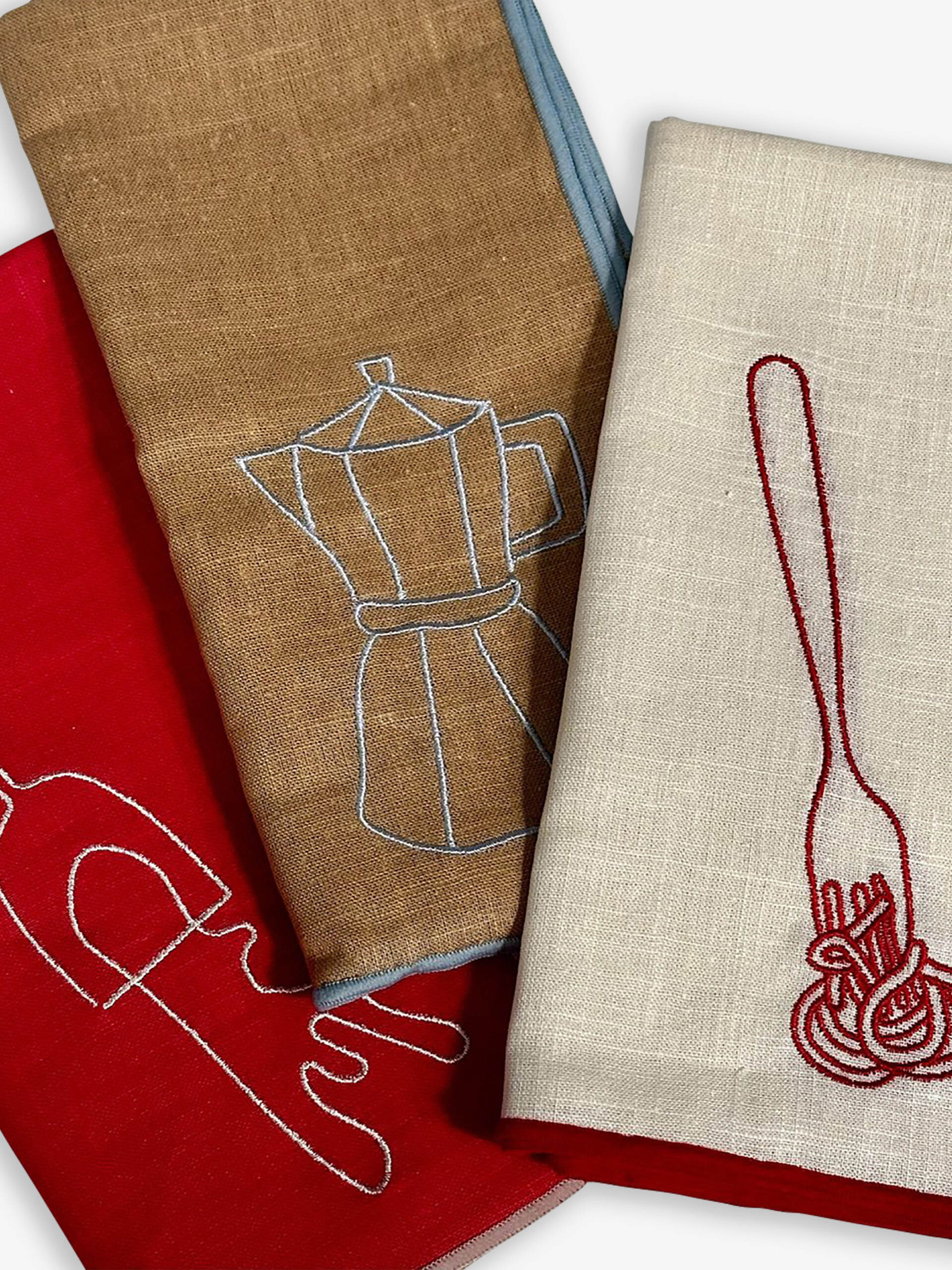 LOT DE 2 SERVIETTES CAFE - THE ECLECTIC LIFESTYLE Beige , Maison Bensimon