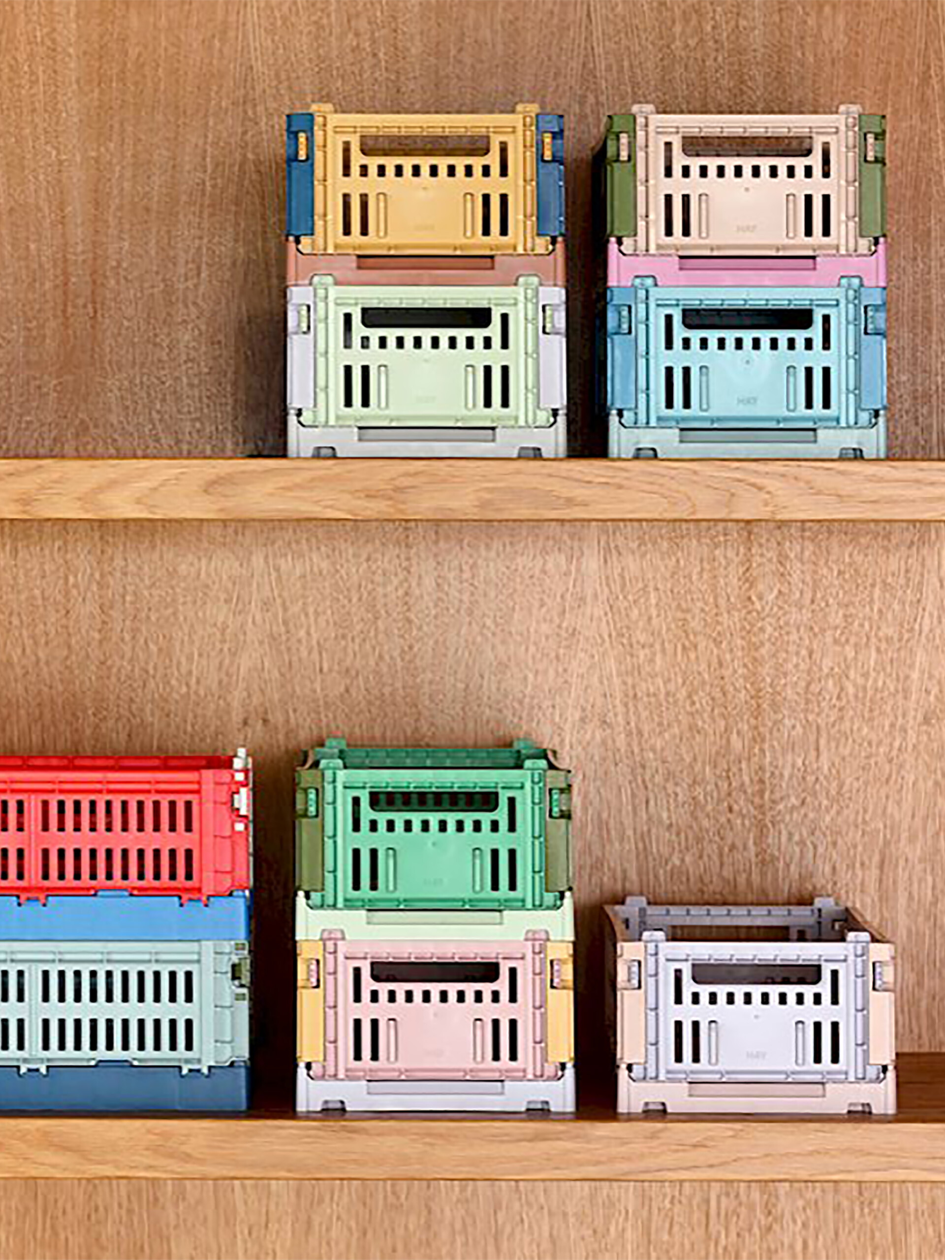 PANIER COLOUR CRATE S POLYPROPYLENE RECYCLE BLEU CLAIR - HAY Bleu , Maison Bensimon