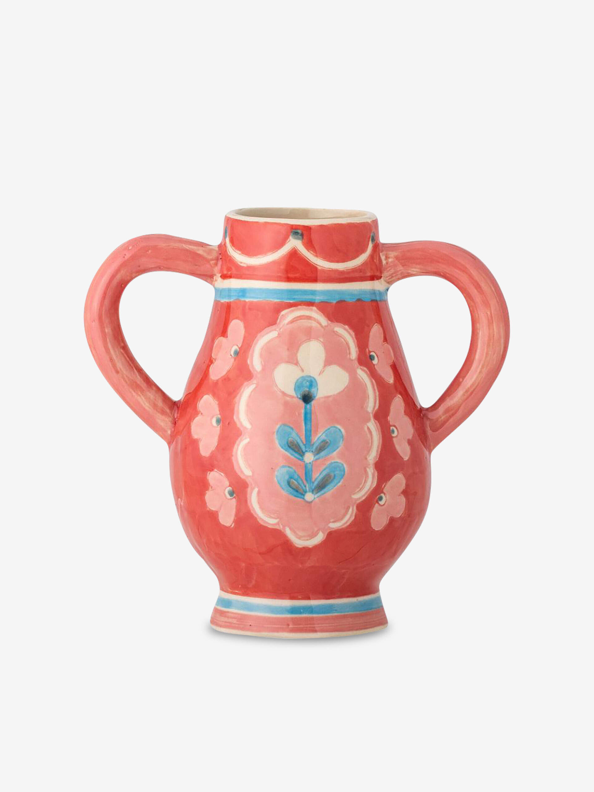 VASE ODINA PEINT A LA MAIN EMAILLE ROUGE - BLOOMINGVILLE Rouge , Maison Bensimon