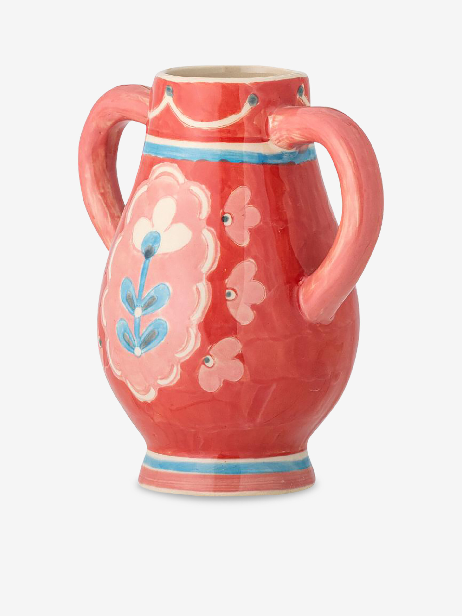 VASE ODINA PEINT A LA MAIN EMAILLE ROUGE - BLOOMINGVILLE Rouge , Maison Bensimon