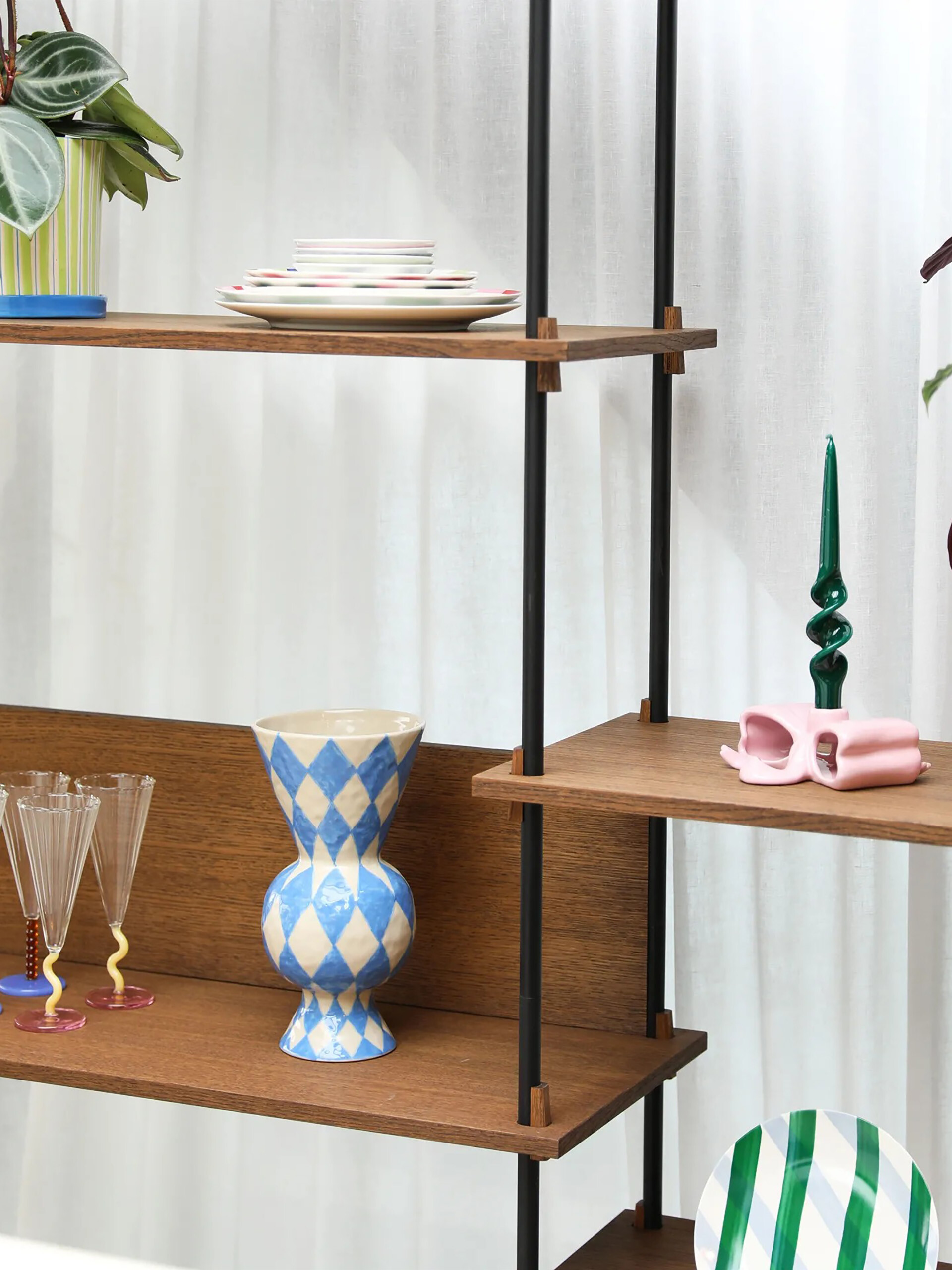 VASE RHOMBIC BLEU - &KLEVERING Bleu , Maison Bensimon