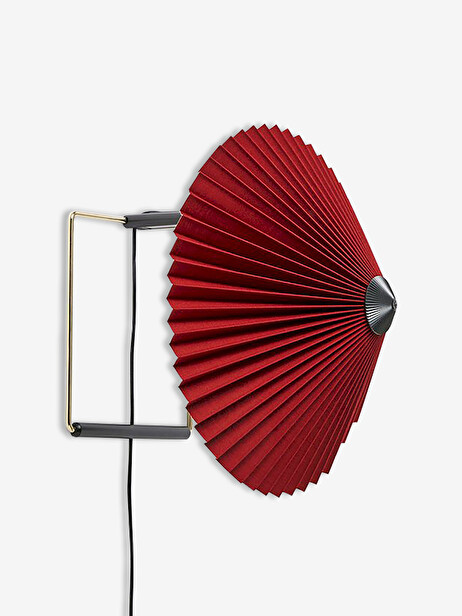 APPLIQUE MURALE MATIN XS COTON PLISSE ROUGE - HAY  Rouge , Maison Bensimon