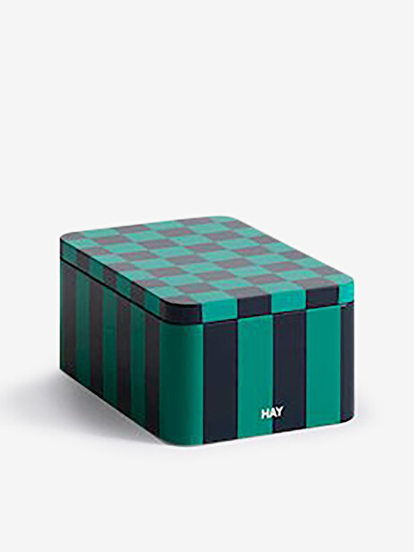 BOITE EN METAL VERT ET BLEU - HAY  Multicolore , Maison Bensimon