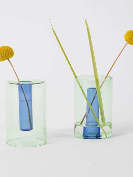 PETIT VASE REVERSIBLE VERT/BLEU - BLOCK ...  Vert , Maison Bensimon