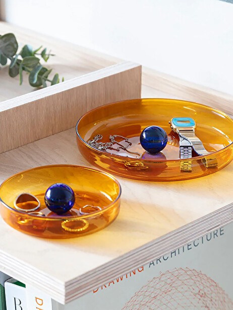 PETIT VIDE POCHE BUBBLE AMBRE/COBALT - B...  Orange , Maison Bensimon
