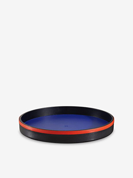 PLATEAU EN CUIR BLEU MARINE - DAS GOODSH...  Marine , Maison Bensimon