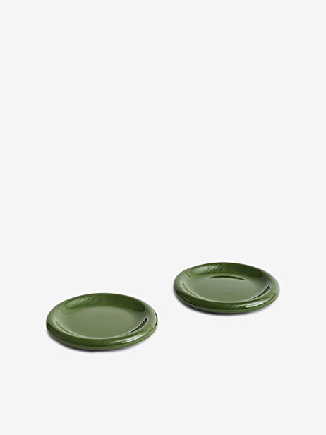 SET DE 2 ASSIETTES A DESSERT BARRO VERT ...  Vert , Maison Bensimon