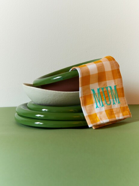 SET DE 2 ASSIETTES A DESSERT BARRO VERT ...  Vert , Maison Bensimon