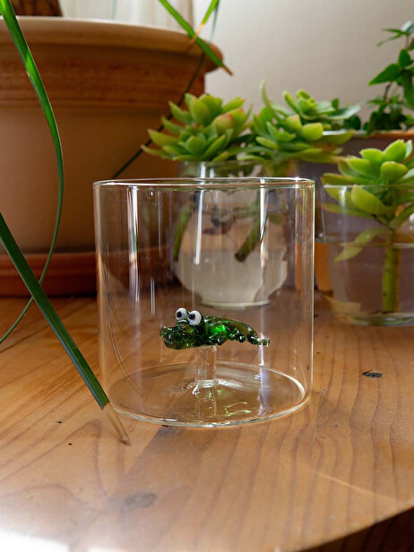 VERRE FIGURINE ALLIGATOR - WD LIFESTYLE EASYLIFE  Vert , Maison Bensimon