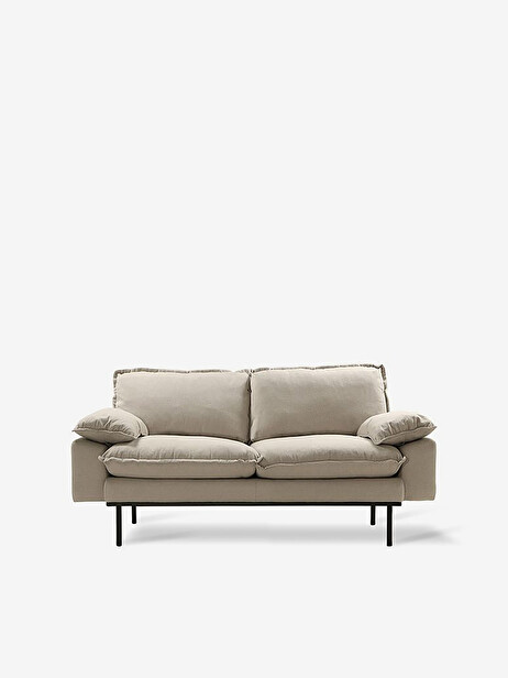 CANAPE RETRO SOFA 2 PLACES CREME - HK LIVING  Creme , Maison Bensimon