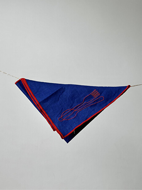 LOT DE 2 SERVIETTES COUVERTS BLEU - THE ECLECTIC LIFESTYLE  Bleu , Maison Bensimon