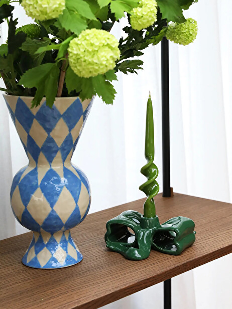 VASE RHOMBIC BLEU - &KLEVERING  Bleu , Maison Bensimon