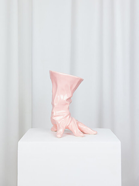 VASE GLOVE ROSE - LOLA MAYERAS  Rose , Maison Bensimon
