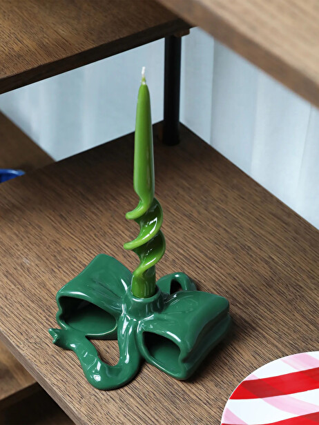 BOUGEOIR NOEUD VERT - &KLEVERING  Vert , Maison Bensimon