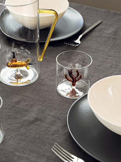 VERRE FIGURINE CORAIL - WD LIFESTYLE EASYLIFE  Orange , Maison Bensimon