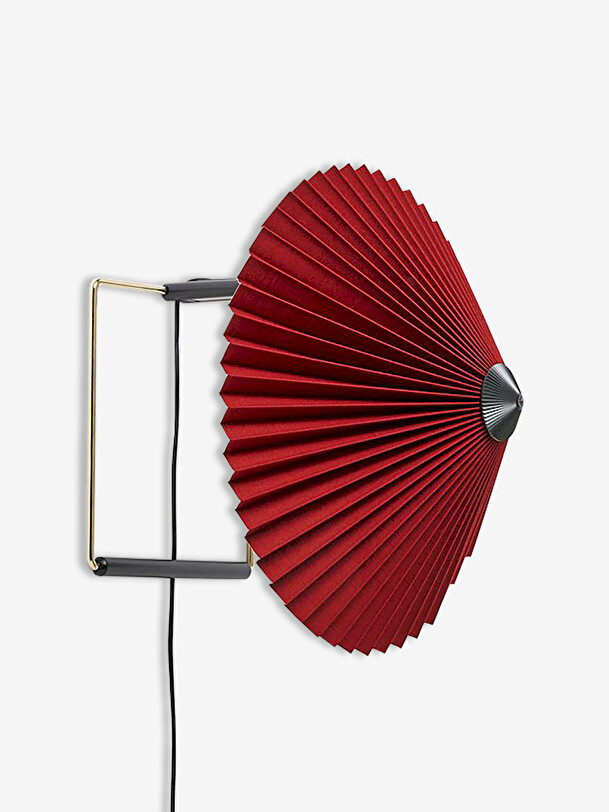 APPLIQUE MURALE MATIN XS COTON PLISSE ROUGE - HAY Rouge , Maison Bensimon
