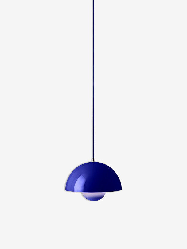 SUSPENSION FLOWERPOT VP7 BLEU COBALT - &TRADITION Cobalt , Maison Bensimon