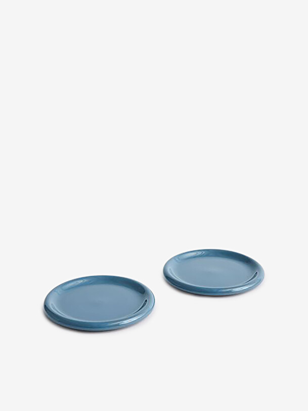 SET DE 2 ASSIETTES BARRO BLEU 24CM - HAY  Bleu , Maison Bensimon