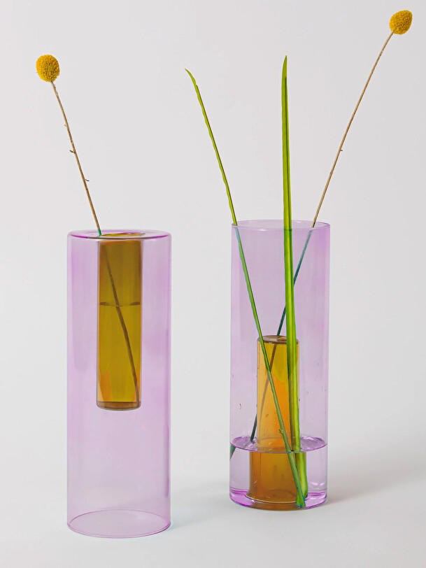 GRAND VASE REVERSIBLE LILAS/PECHE - BLOC... Lilas , Maison Bensimon