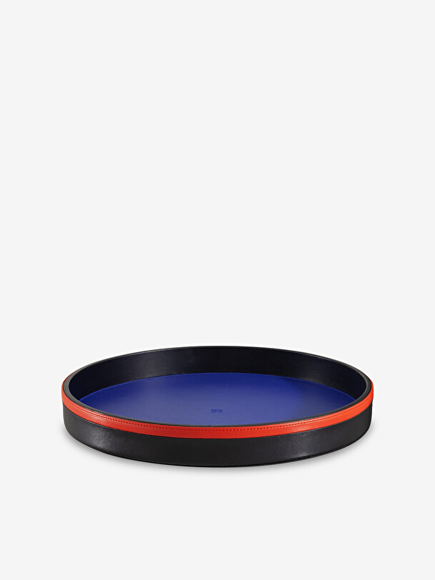 PLATEAU EN CUIR BLEU MARINE - DAS GOODSH... Marine , Maison Bensimon