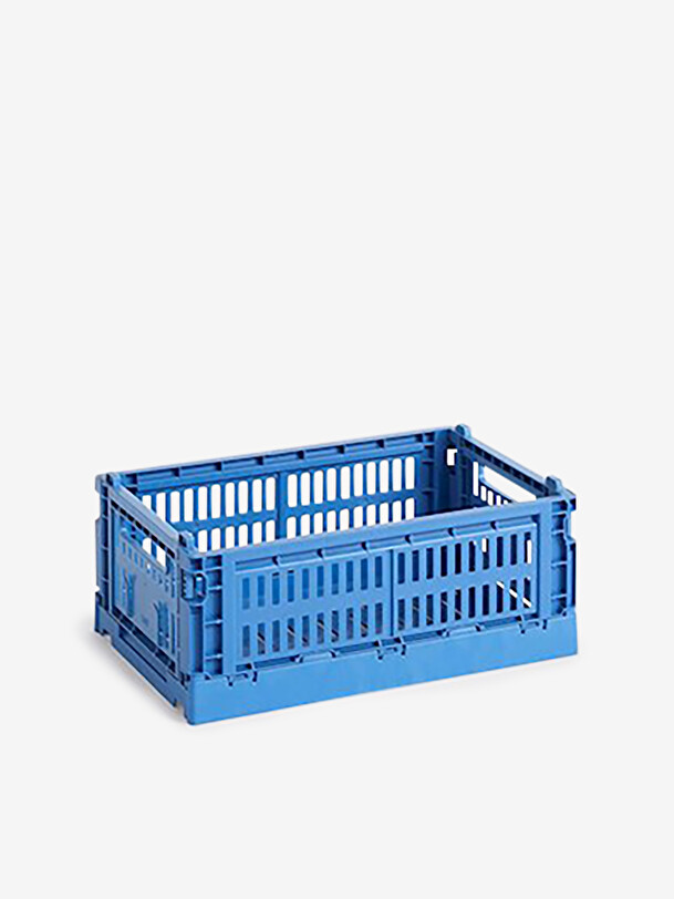 PANIER COLOUR CRATE S POLYPROPYLENE RECYCLE BLEU ELECTRIQUE - HAY Bleu , Maison Bensimon
