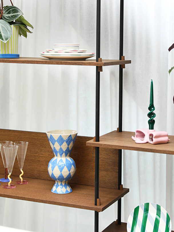VASE RHOMBIC BLEU - &KLEVERING Bleu , Maison Bensimon