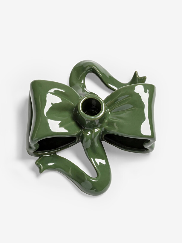 BOUGEOIR NOEUD VERT - &KLEVERING Vert , Maison Bensimon