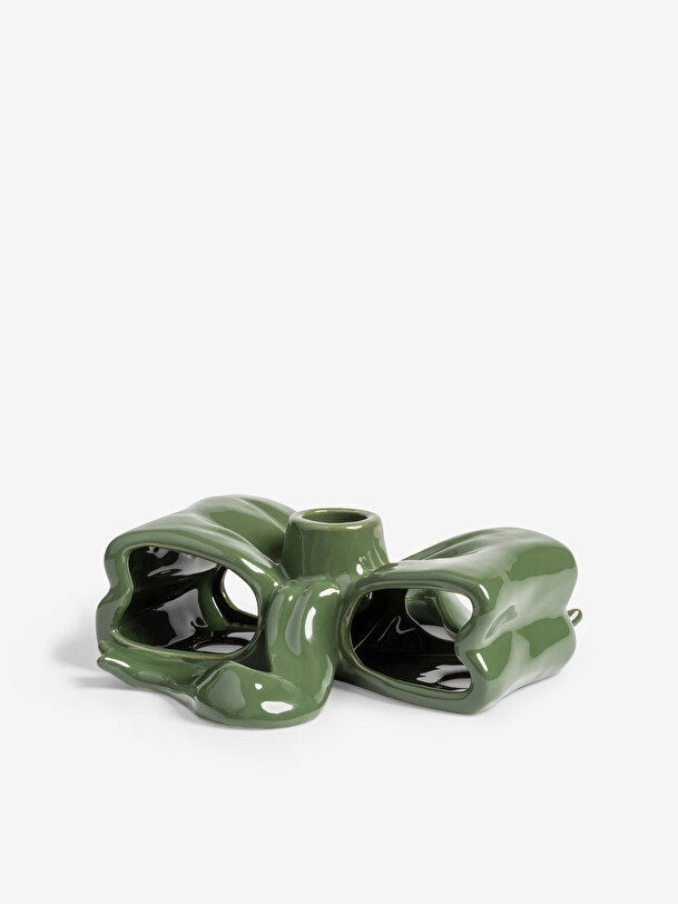 BOUGEOIR NOEUD VERT - &KLEVERING Vert , Maison Bensimon