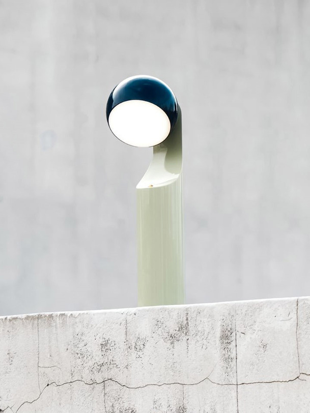 LAMPE NOMADE 180 MINT BLUE - HOUSE OF HOMEN  Bleu nuit , Maison Bensimon